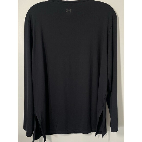 Under Armour V-Neck Meridian Long sleeve Longline Shirt Women’s S Black LooseFit - Picture 5 of 12